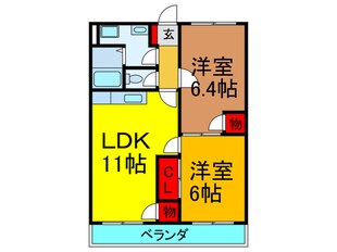 アメニティ東香里の物件間取画像